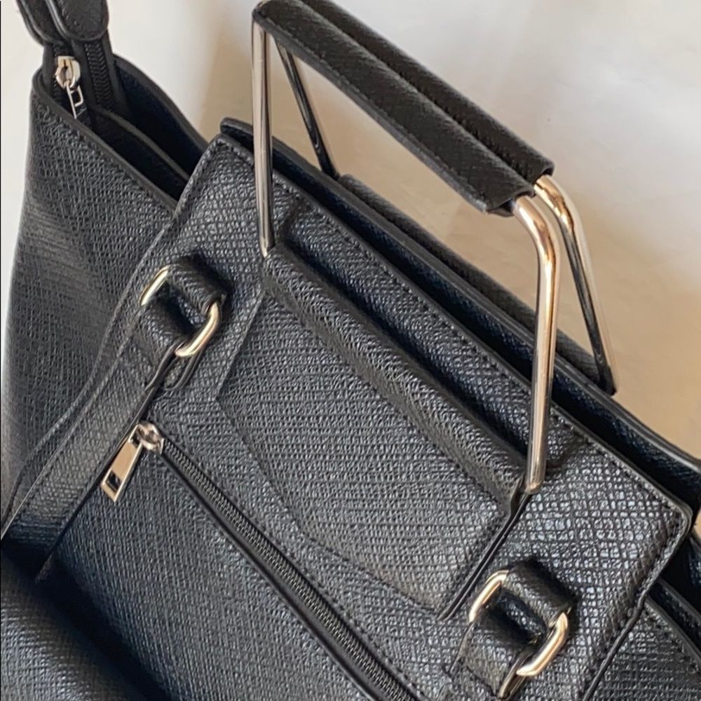 New Fashion pebbled black large shoulder bag set - Picture 5 of 13